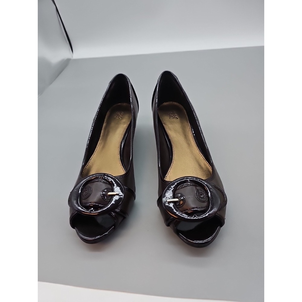 Studio 1940 Gloria Brown Open Toe Heels Size 7.5W